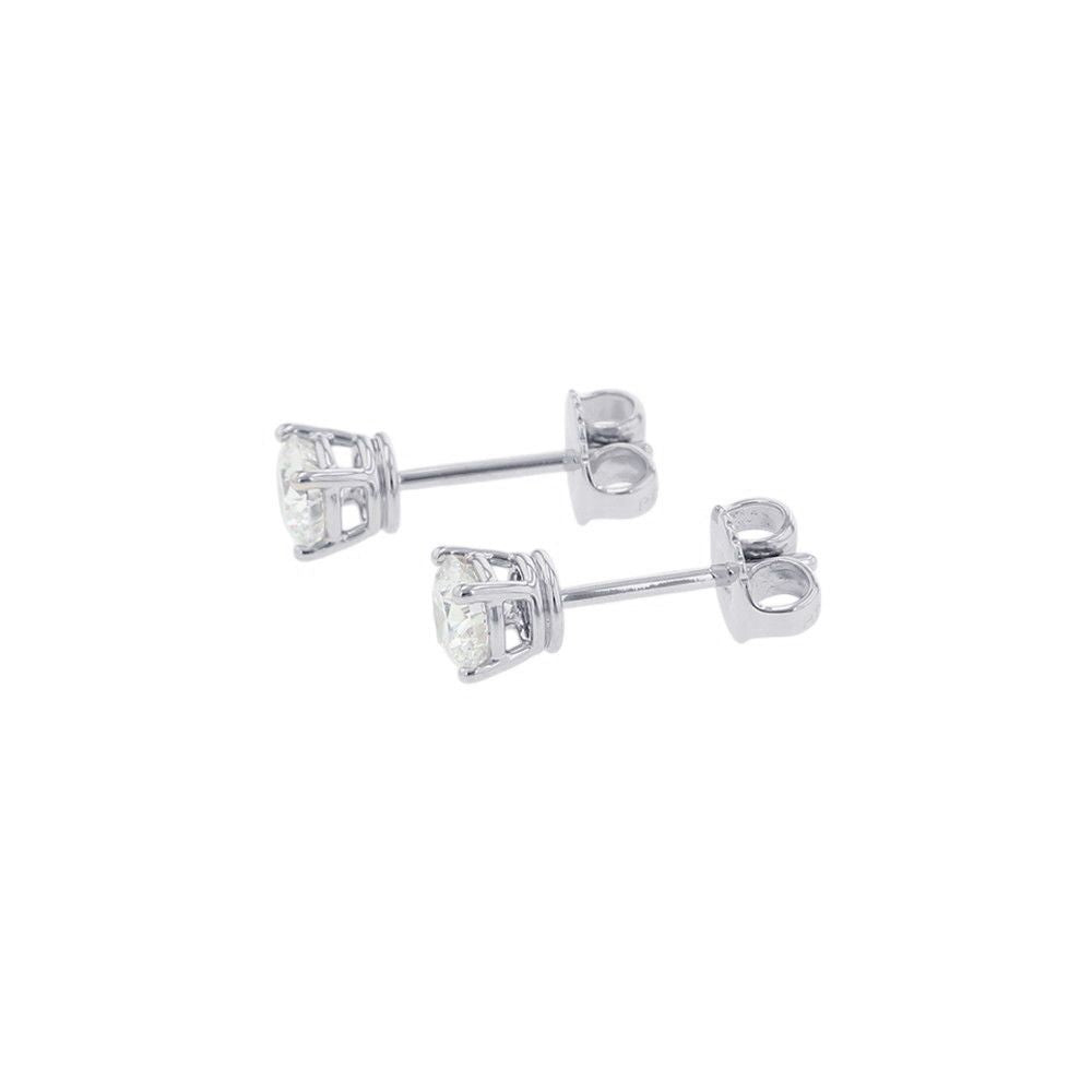 Harry Winston Earrings Round Cut Ear Studs Diamond — view 2