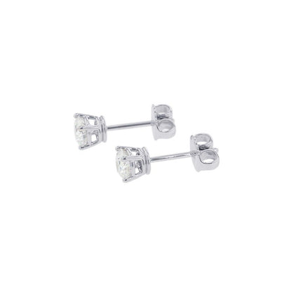 Harry Winston Earrings Round Cut Ear Studs Diamond — view 2
