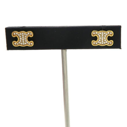 Celine Triomphe Rhinestone Studded Earrings