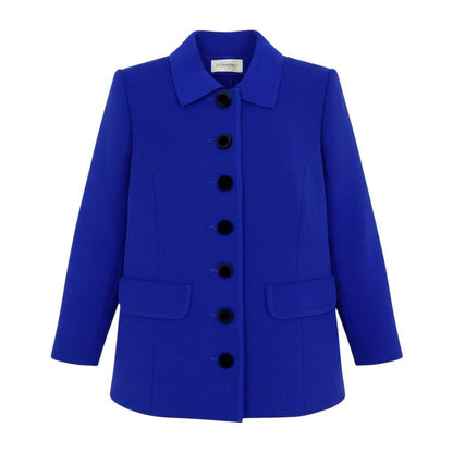 Saint Laurent Knit Jacket Velour Button Wool M Blue