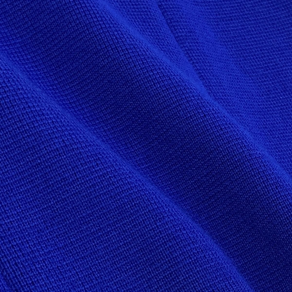 Saint Laurent Knit Jacket Velour Button Wool M Blue — view 7