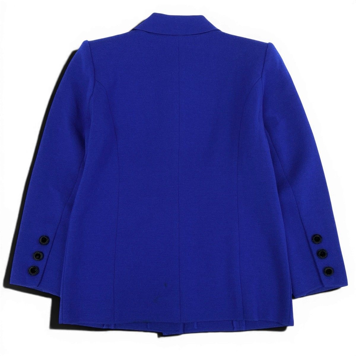 Saint Laurent Knit Jacket Velour Button Wool M Blue — view 3