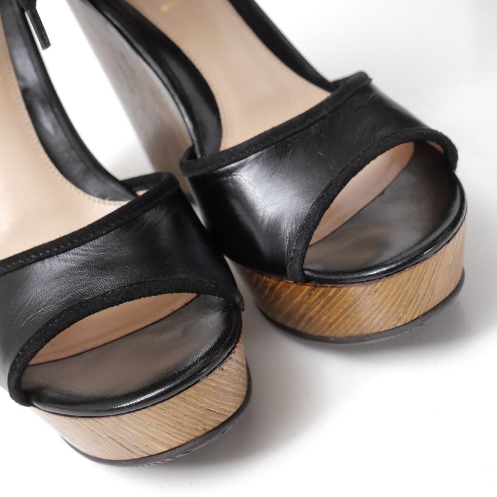 Fendi Sandals Wedge Sole Lace 36 — view 4