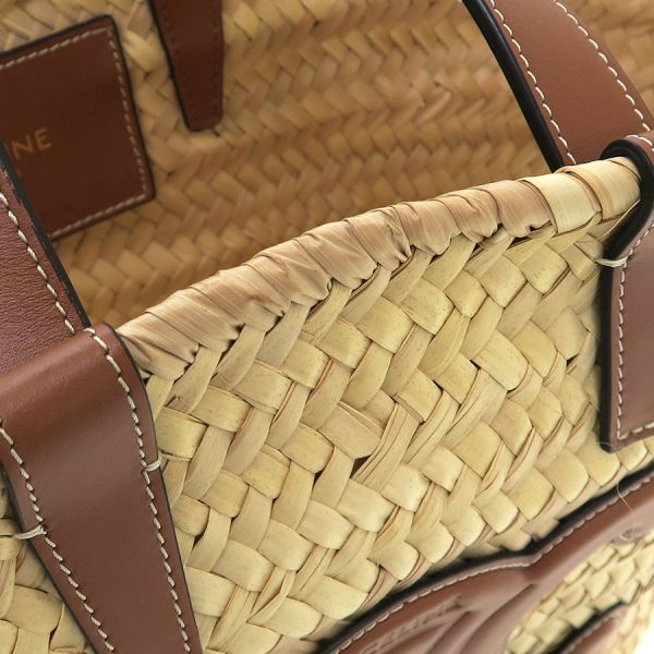 Celine Teen Classic Panier Raffia&Calfskin Messenger Bag — view 6