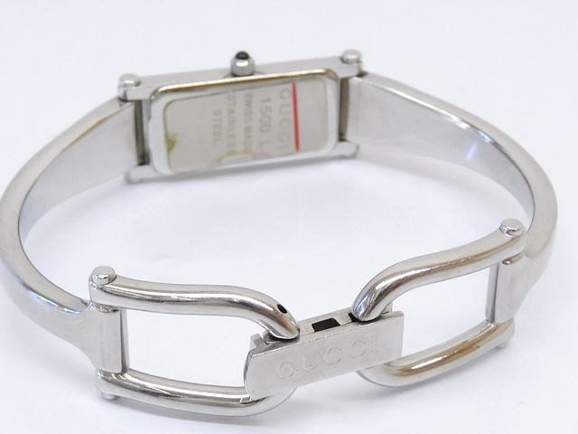 Gucci Watch Bangle Stainless Steel Square Dial Quartz White — view 2