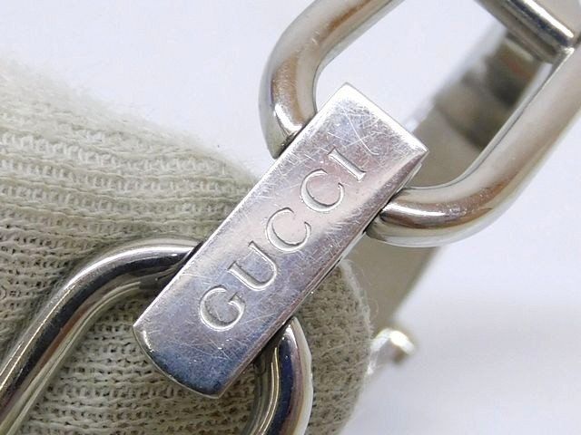 Gucci Watch Bangle Stainless Steel Square Dial Quartz Pink Shell — view 4