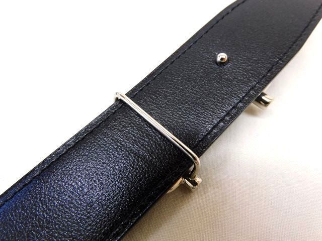 Hermes Belt Waist 90 With External Hole Reversible Royale Silver Buckle — view 6