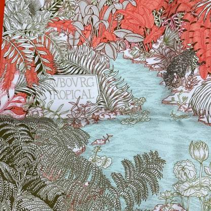 Hermes Carre 90 Faubourg Tropical Multicolor Scarf — view 8