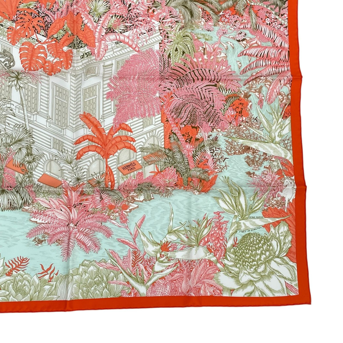 Hermes Carre 90 Faubourg Tropical Multicolor Scarf — view 6