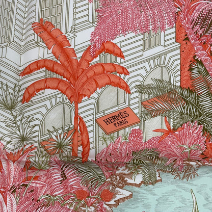 Hermes Carre 90 Faubourg Tropical Multicolor Scarf — view 7