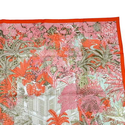 Hermes Carre 90 Faubourg Tropical Multicolor Scarf — view 4