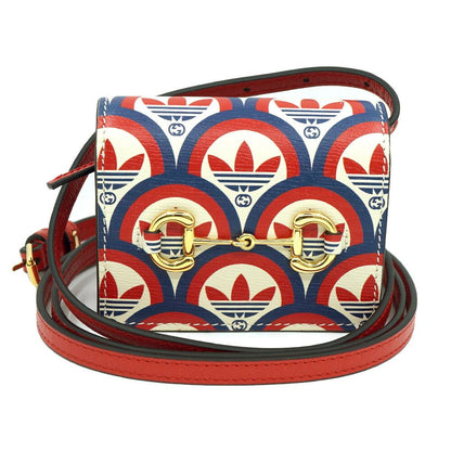 Gucci Horsebit Adidas Wallet on Chain Coin Case Card Red Blue White Gold