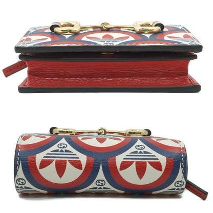 Gucci Horsebit Adidas Wallet on Chain Coin Case Card Red Blue White Gold — view 3