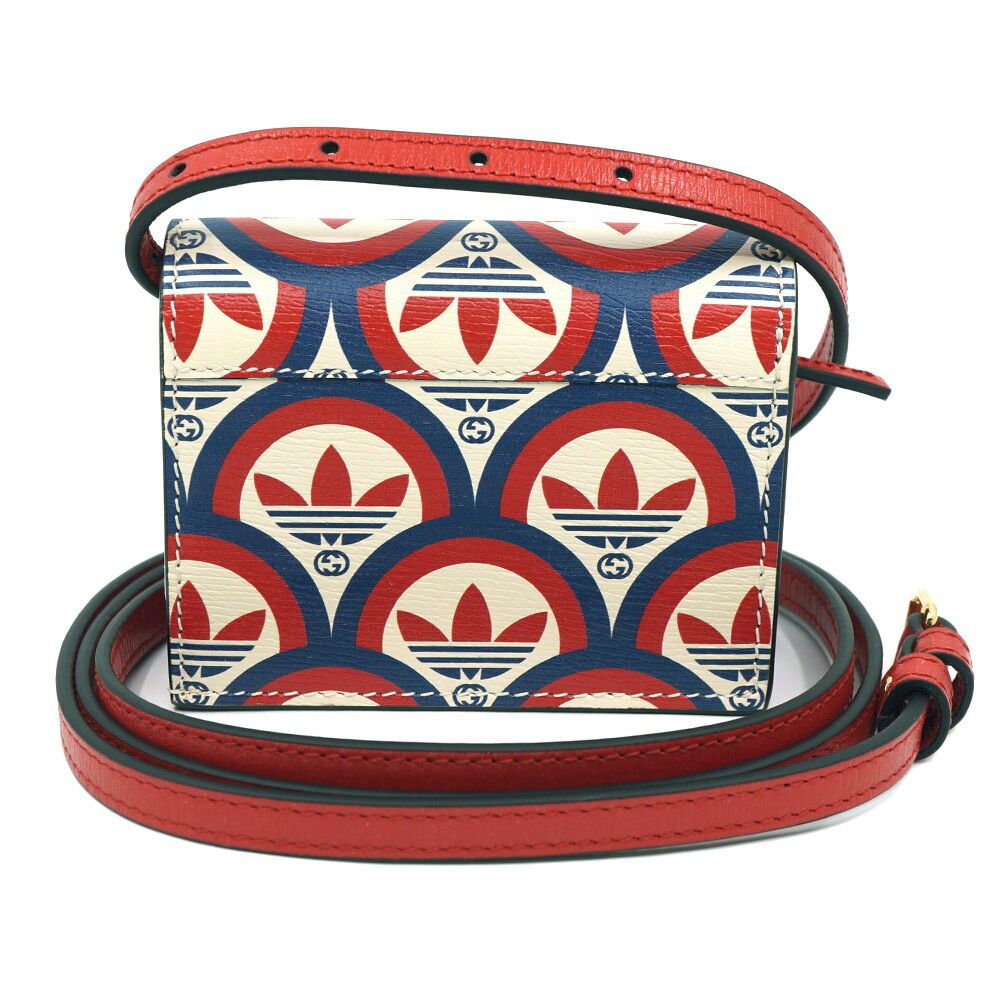 Gucci Horsebit Adidas Wallet on Chain Coin Case Card Red Blue White Gold — view 2
