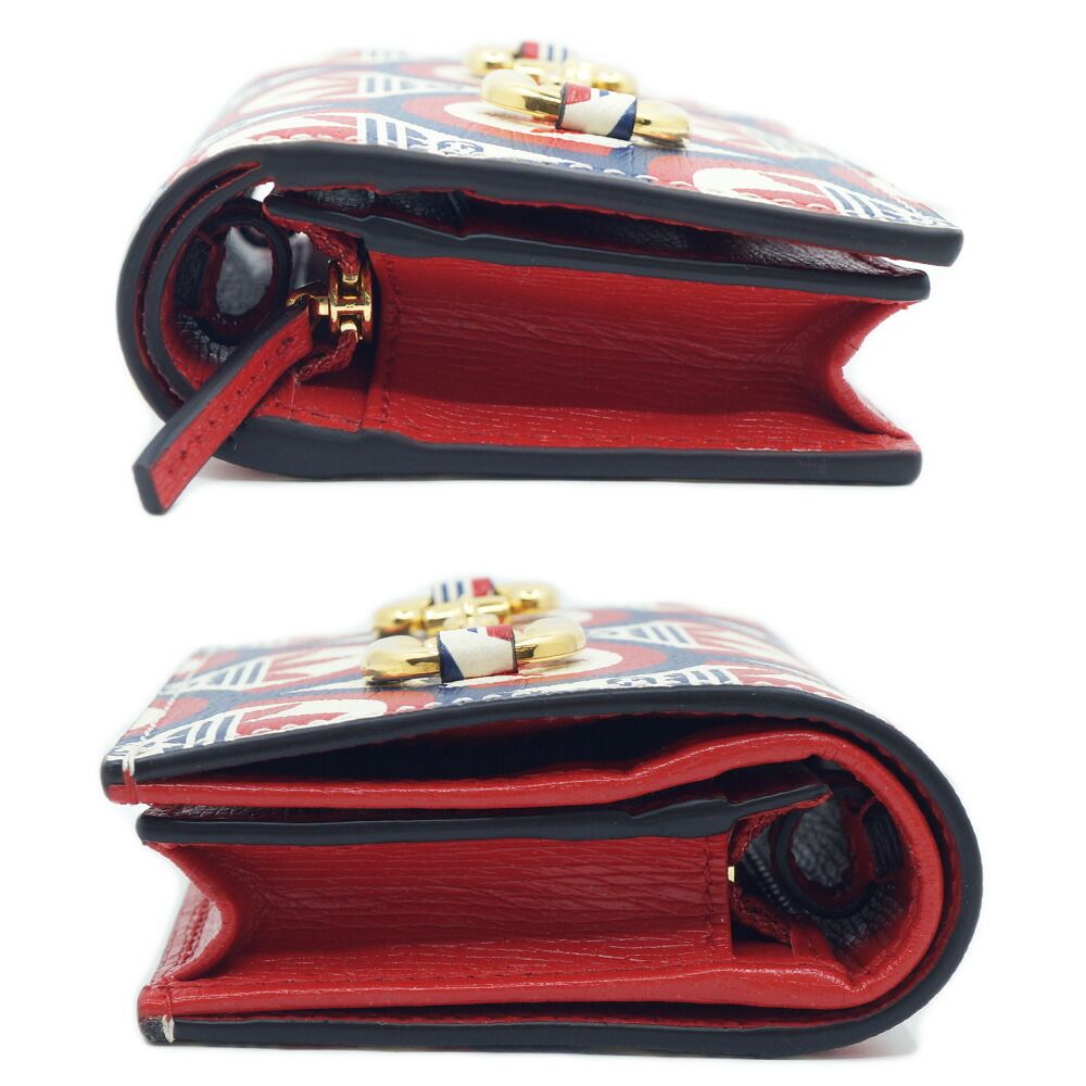 Gucci Horsebit Adidas Wallet on Chain Coin Case Card Red Blue White Gold — view 4