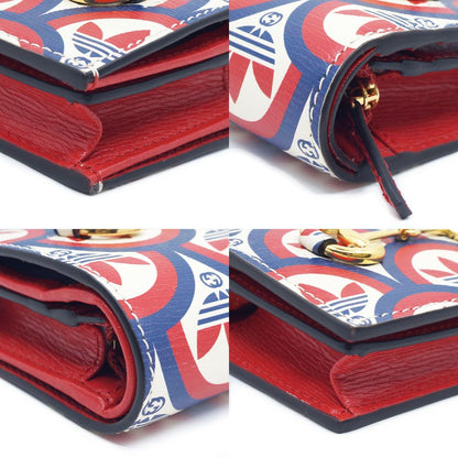 Gucci Horsebit Adidas Wallet on Chain Coin Case Card Red Blue White Gold — view 5