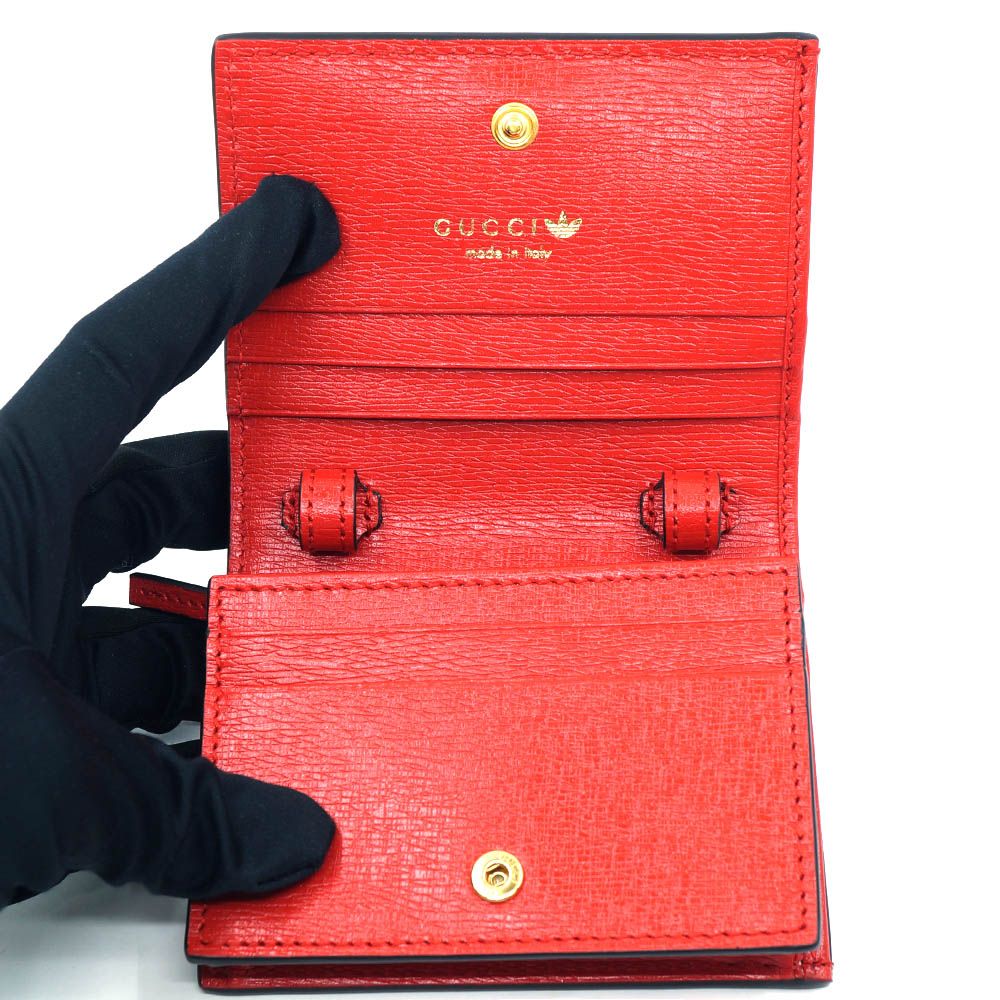 Gucci Horsebit Adidas Wallet on Chain Coin Case Card Red Blue White Gold — view 6