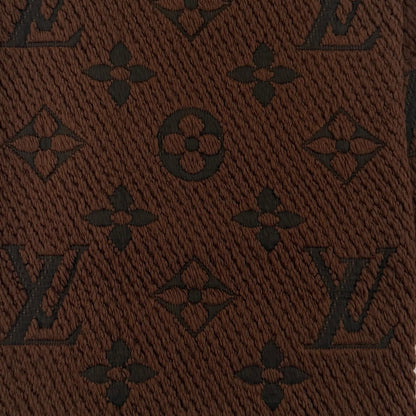 Louis Vuitton Scarf Logomania Wool Silk Blend Brown — view 4