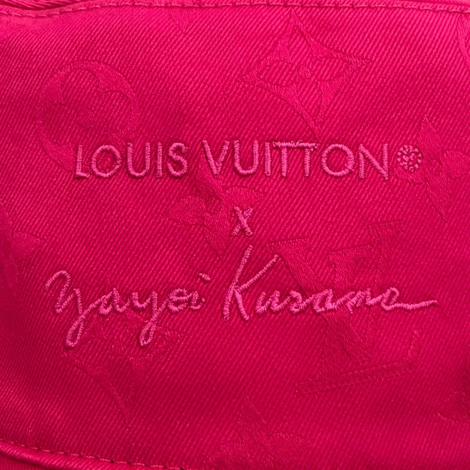 Louis Vuitton Yayoi Kusama Cotton Reversible Infinity Dot Hat Black Pink — view 7