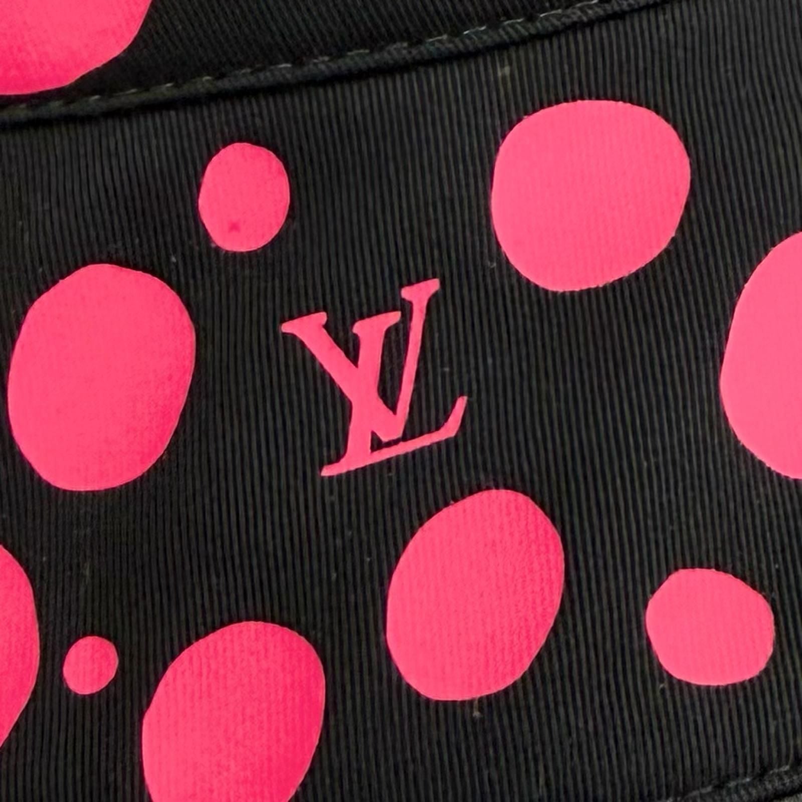 Louis Vuitton Yayoi Kusama Cotton Reversible Infinity Dot Hat Black Pink — view 6