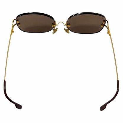 Cartier Vintage 2C Deco Rimless Two Point Sunglasses Gold Bordeaux Prescription — view 4
