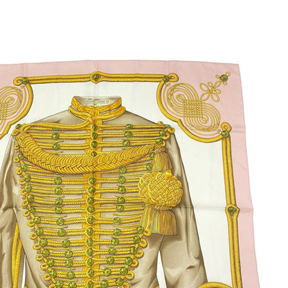Hermes Carre 90 Brandebourgs Scarf Silk Pink — view 3