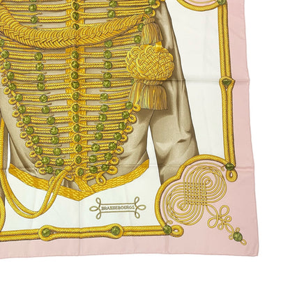Hermes Carre 90 Brandebourgs Scarf Silk Pink — view 5