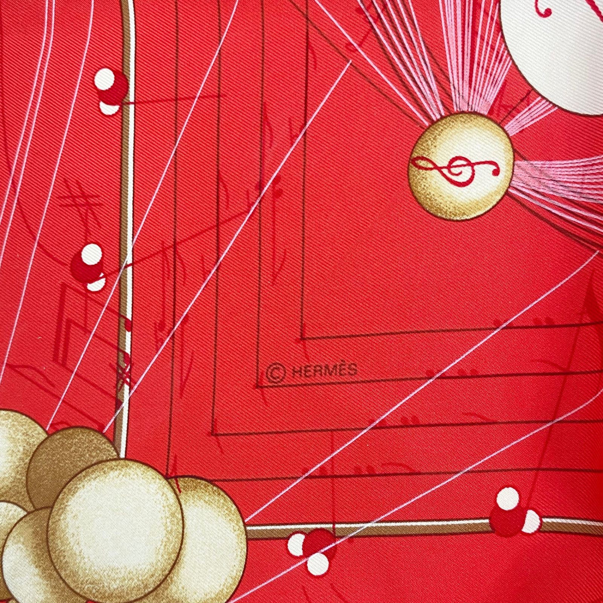 Hermes Scarf Silk Carre 90 Music Played By Spheres la Musique Des — view 6