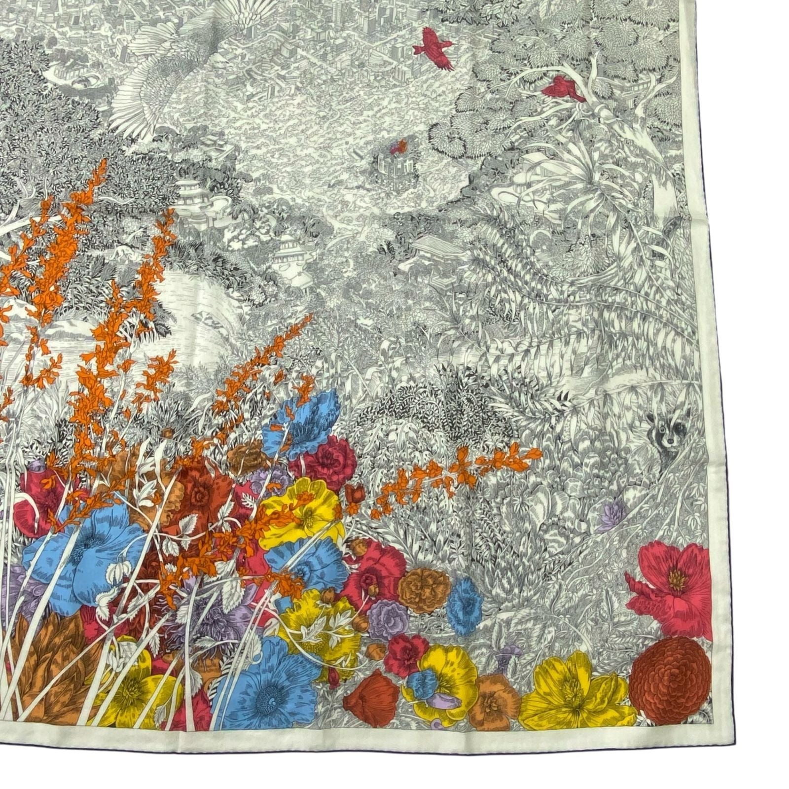 Hermes Scarf Shawl Cashmere Silk Carre 140 Large Retour A la Nature Multicolor — view 6