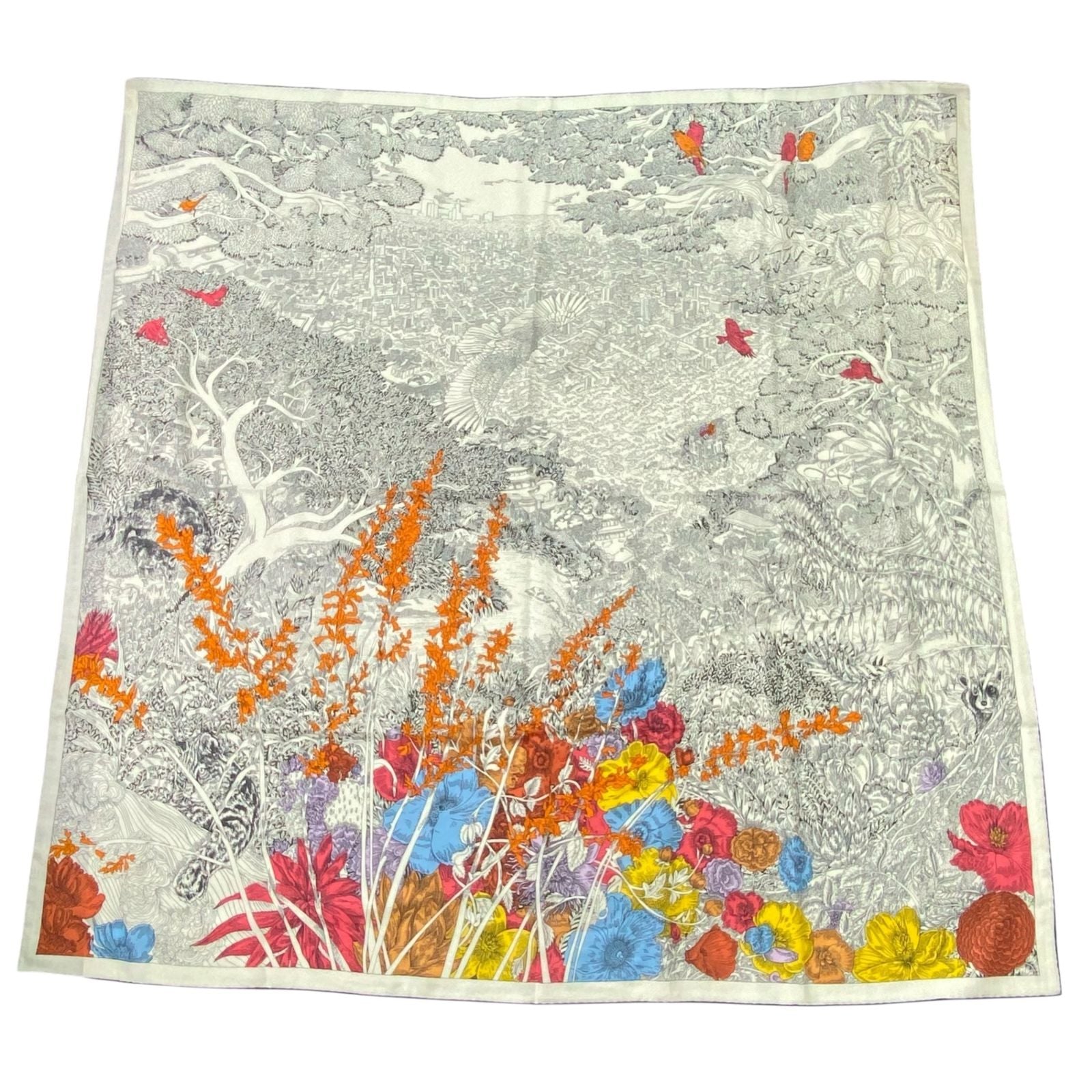 Hermes Scarf Shawl Cashmere Silk Carre 140 Large Retour A la Nature Multicolor — view 2