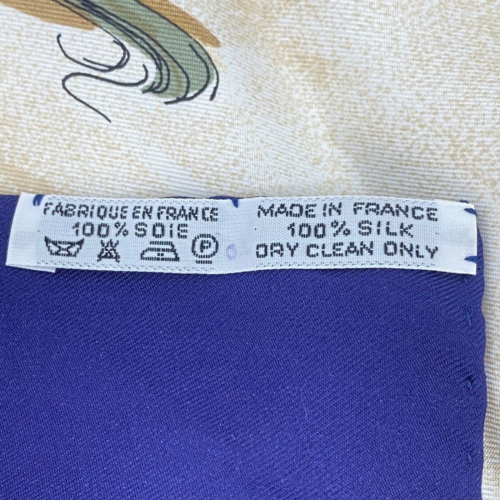 Hermes Carre 90 Cirque Molier Scarf Silk Navy — view 7