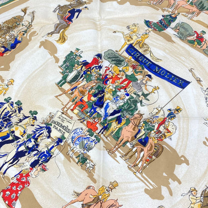 Hermes Carre 90 Cirque Molier Scarf Silk Navy — view 6