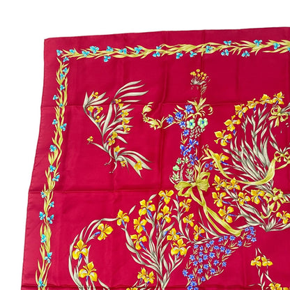 Hermes Carre 90 Scarf Silk Hd'origny Flowers Blooming Horse — view 2