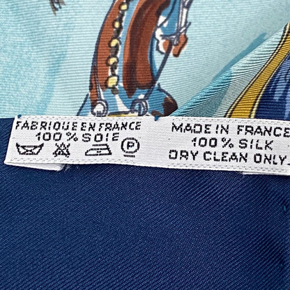 Hermes Carre 90 Cirque Molier Scarf Silk Navy — view 7