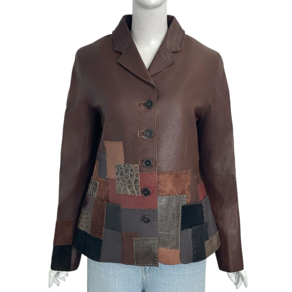Hermes Jacket Leather 40 Multicolor