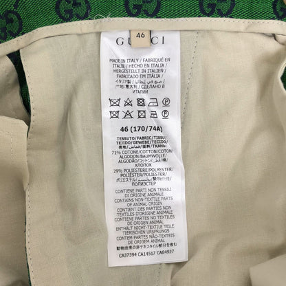 Gucci GG Jacquard All Over Print Flare Pants 46 Green Navy — view 7