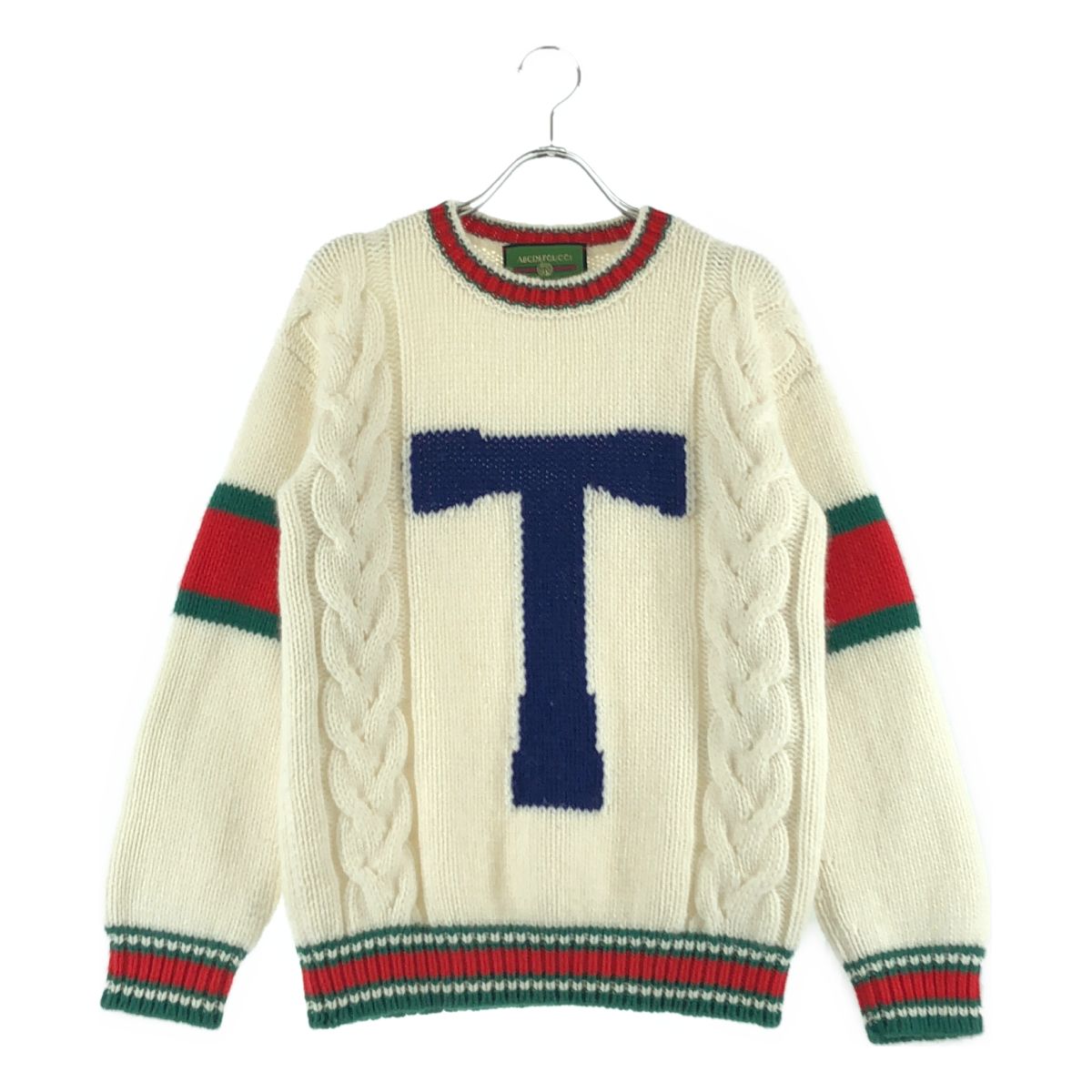 Gucci DIY Abcdef Initial Logo Knit XXS White Red Green Sweater
