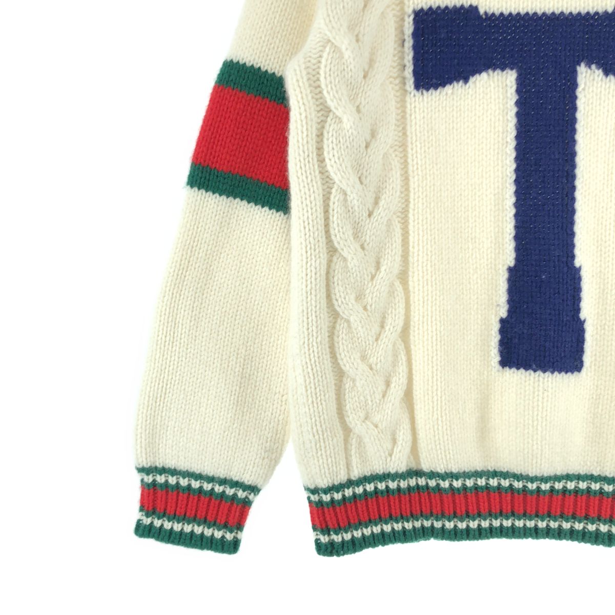 Gucci DIY Abcdef Initial Logo Knit XXS White Red Green Sweater — view 3