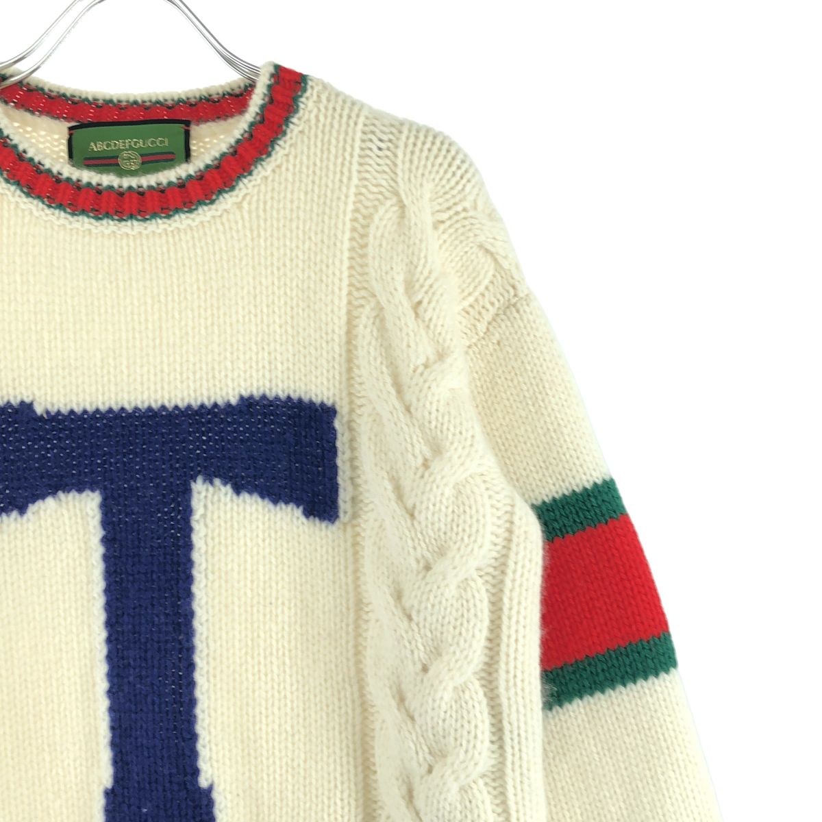 Gucci DIY Abcdef Initial Logo Knit XXS White Red Green Sweater — view 2