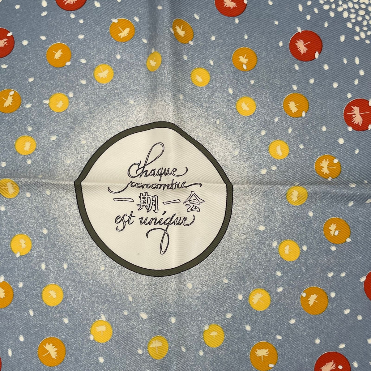 Hermes Carre 90 Chaque Rencontre Est Unique Ichi Era Ichie Scarf Kacho Fugetsu — view 7