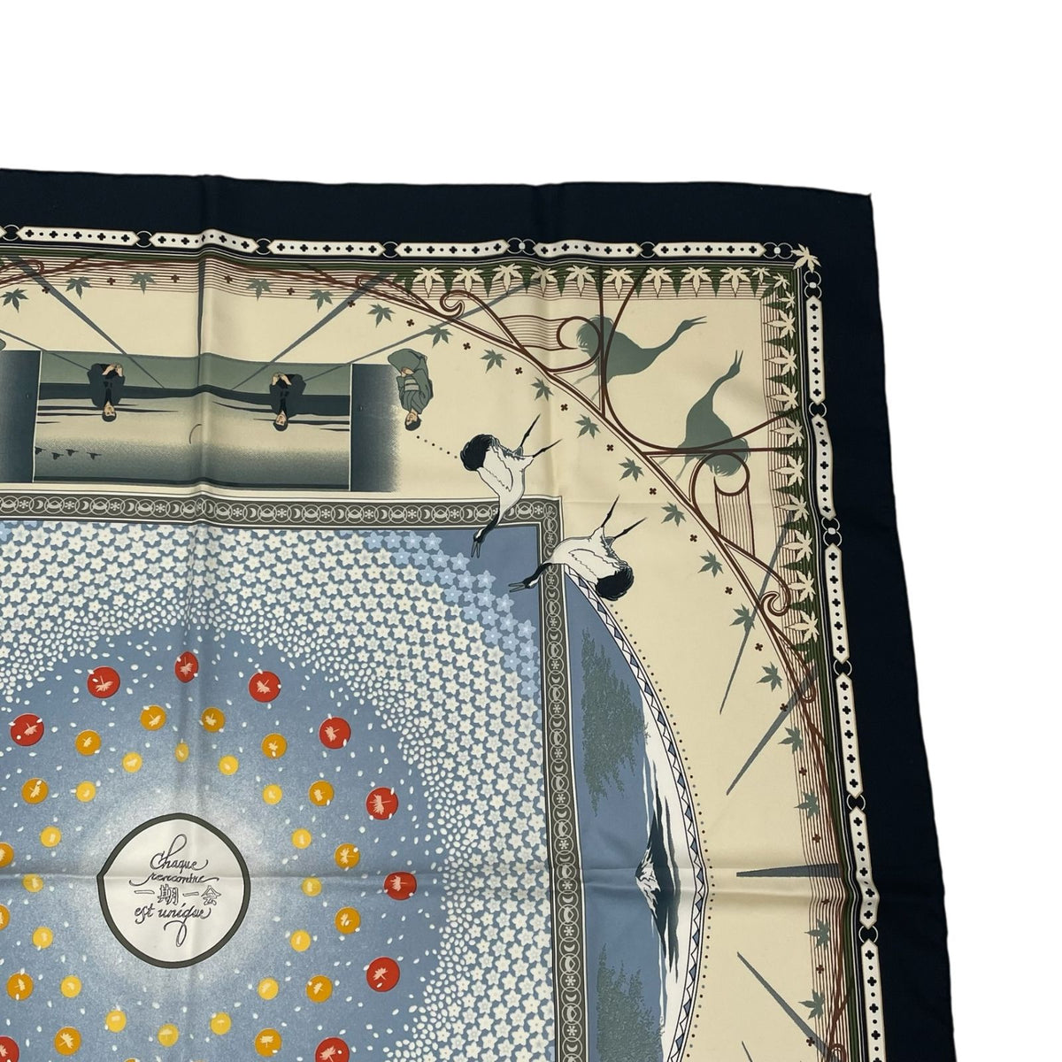 Hermes Carre 90 Chaque Rencontre Est Unique Ichi Era Ichie Scarf Kacho Fugetsu — view 4