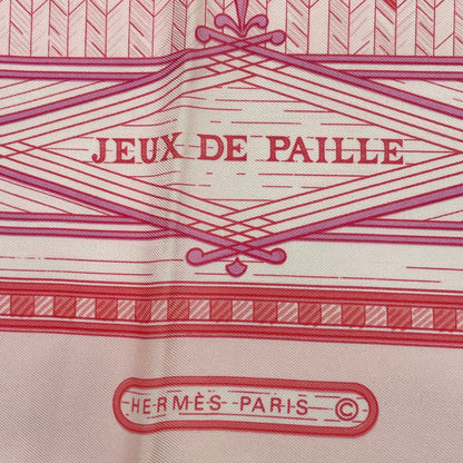 Hermes Carre 90 Jeux de Paille Silk Scarf All Over Print Small Bird Butterfly — view 7