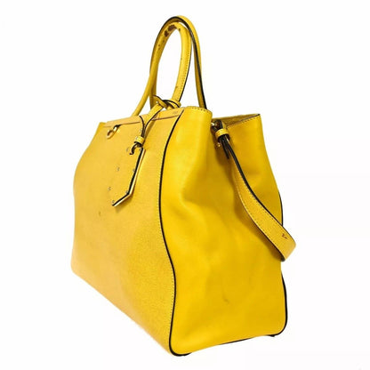 Fendi Toujour Shoulder Bag Yellow Leather — view 2