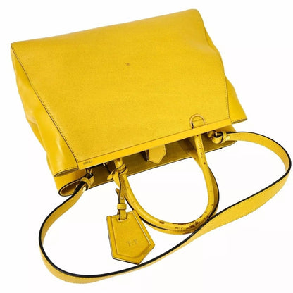 Fendi Toujour Shoulder Bag Yellow Leather — view 6