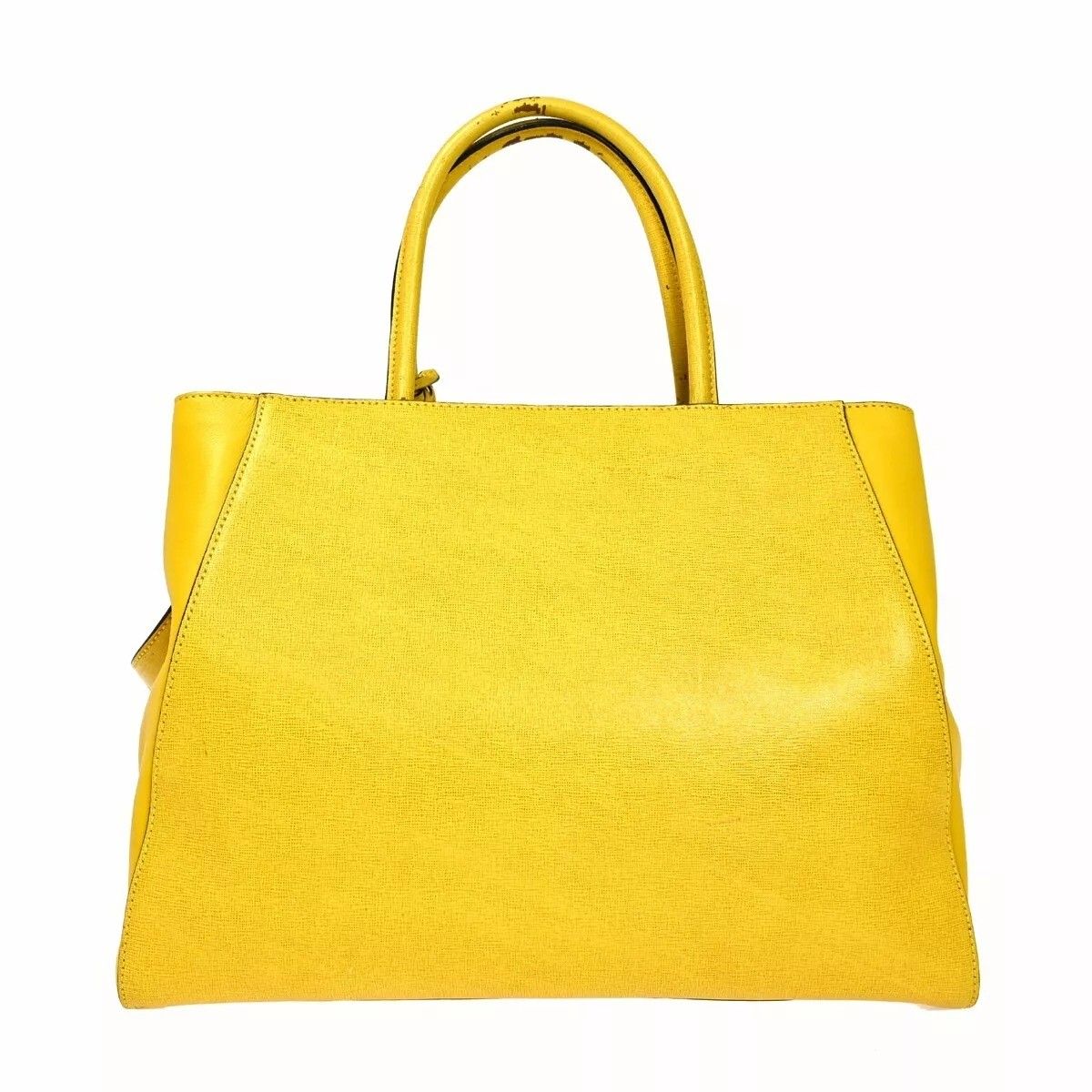 Fendi Toujour Shoulder Bag Yellow Leather — view 3