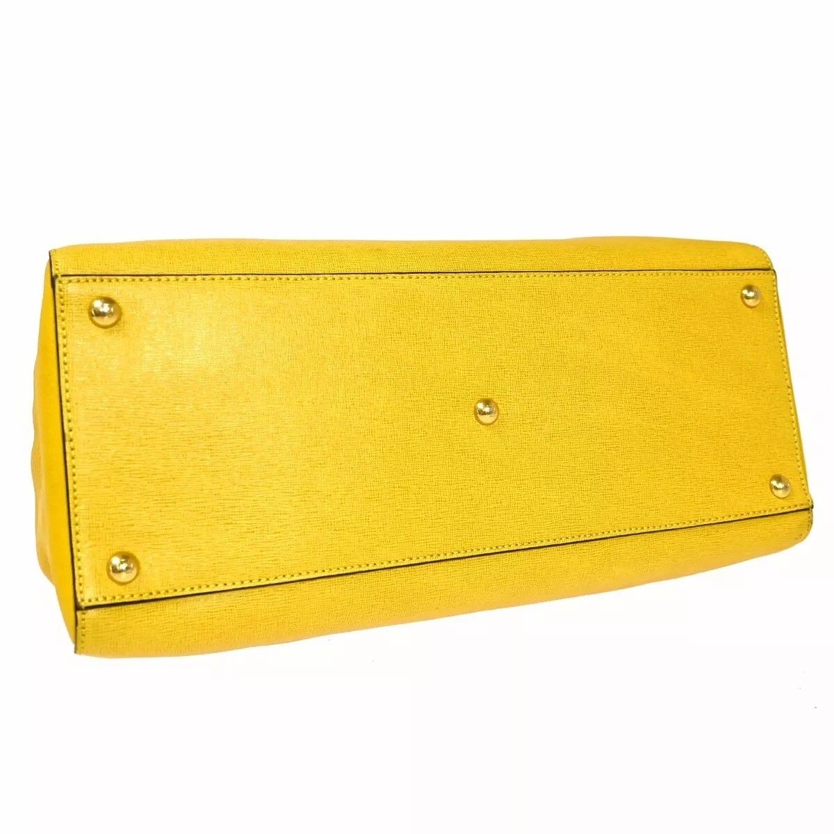 Fendi Toujour Shoulder Bag Yellow Leather — view 5