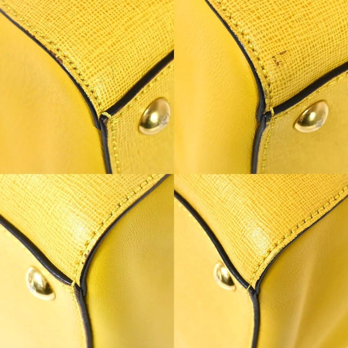 Fendi Toujour Shoulder Bag Yellow Leather — view 7