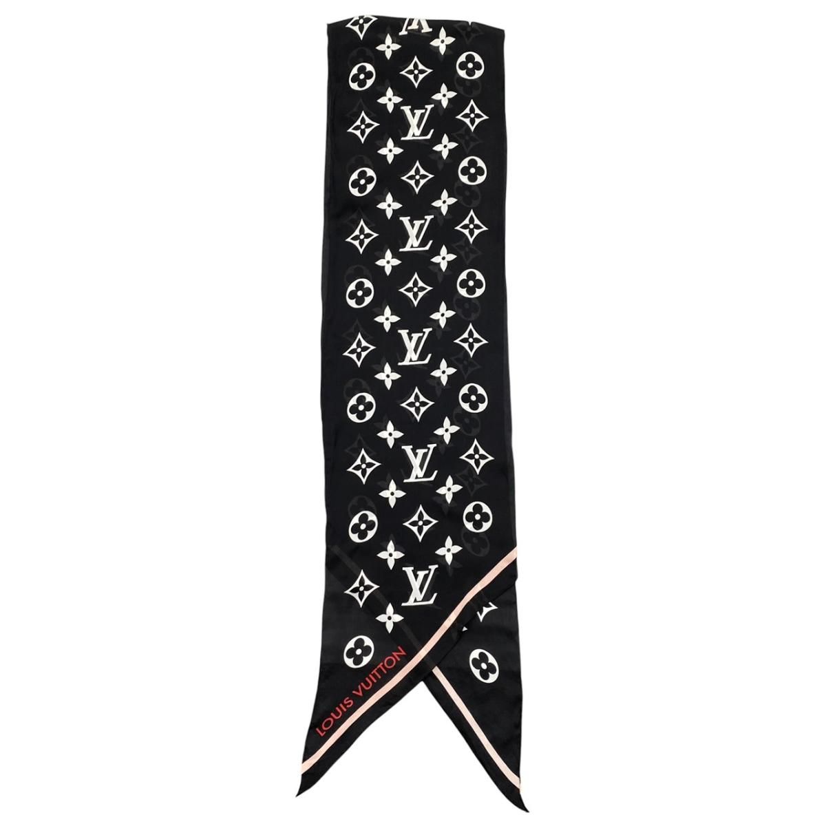 Louis Vuitton Silk Scarf Etole LV Idylle Monogram Noir Black Pink — view 3