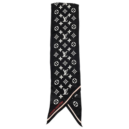 Louis Vuitton Silk Scarf Etole LV Idylle Monogram Noir Black Pink — view 3