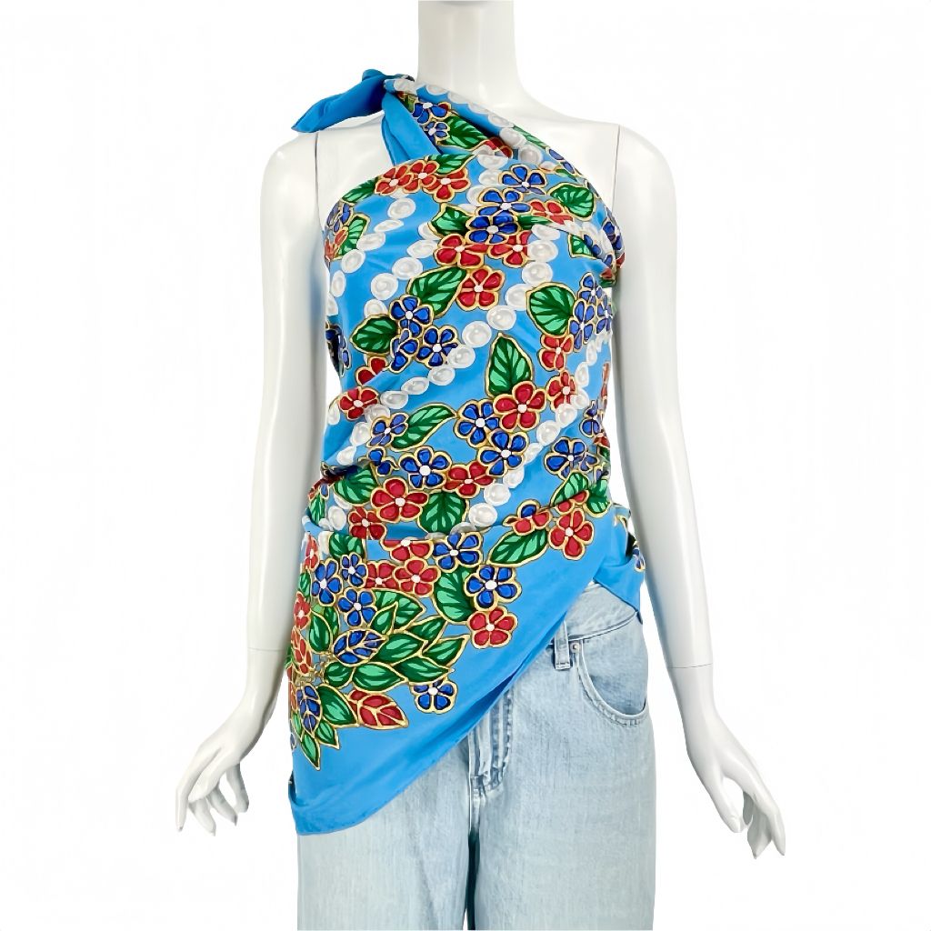 Chanel Large Scarf Silk Pattern Multicolor — view 2